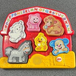 Fisher-Price Red and Yellow Farm Animal Learning Puzzle
